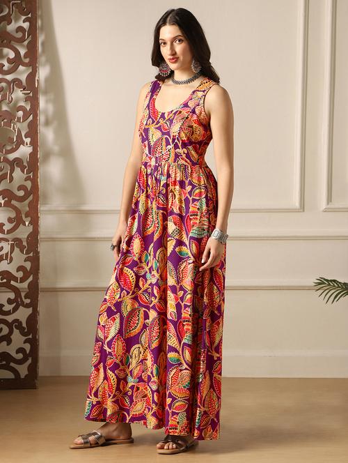 women printed sleeveless flared jumpsuit - 22052984 - Very Small Image - 1