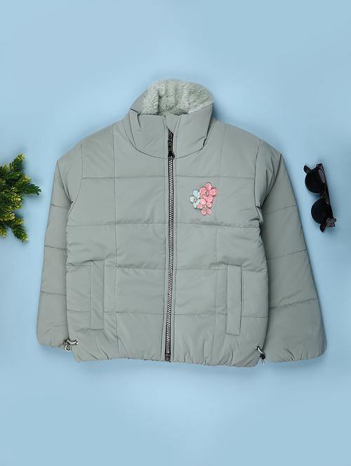 kids solid long sleeve quilted jacket - 22053182 - Very Small Image - 1