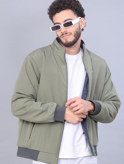 men solid long sleeve regualr fit casual jacket - 22053348 - Very Small Image - 1