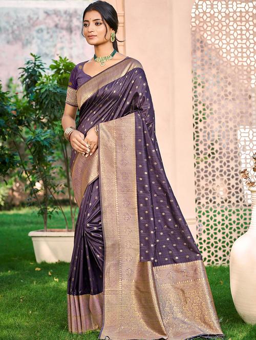 women self design bordered saree with blouse - 22053682 - Very Small Image - 1