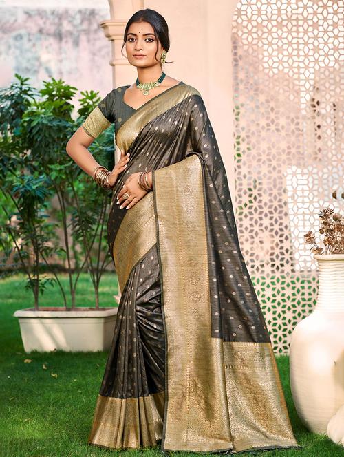women self design bordered saree with blouse - 22053685 - Very Small Image - 1