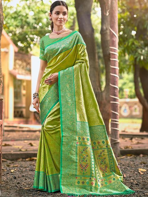 women self design kanjivaram saree with blouse - 22053736 - Very Small Image - 1