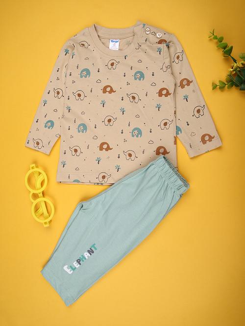 boys printed t-shirt & pajama co-ord set - 22057134 - Very Small Image - 1