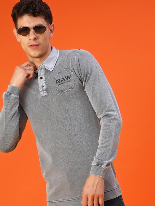 men solid long sleeve polo t-shirt - 22057245 - Very Small Image - 1
