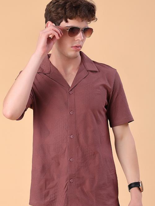 men self design short sleeve regular fit casual shirt - 22057392 - Very Small Image - 1