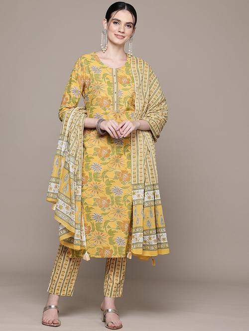 women three quarter sleeve kurta pant with dupatta set - 22057941 - Very Small Image - 1