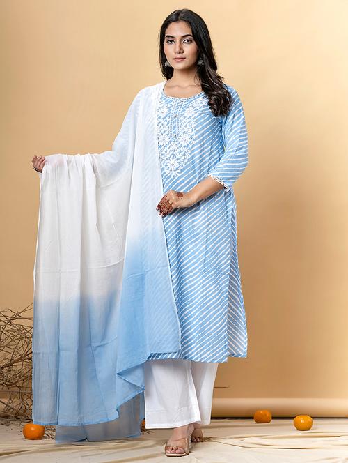 blue cotton suit  set - 22058537 - Very Small Image - 1