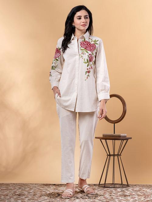 women three quarter sleeve regular fit ethnic co-ord set - 22058649 - Very Small Image - 1