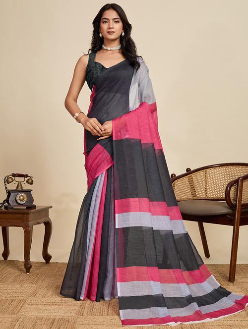 women printed casual wear saree with blouse - 22058787 - Very Small Image - 1