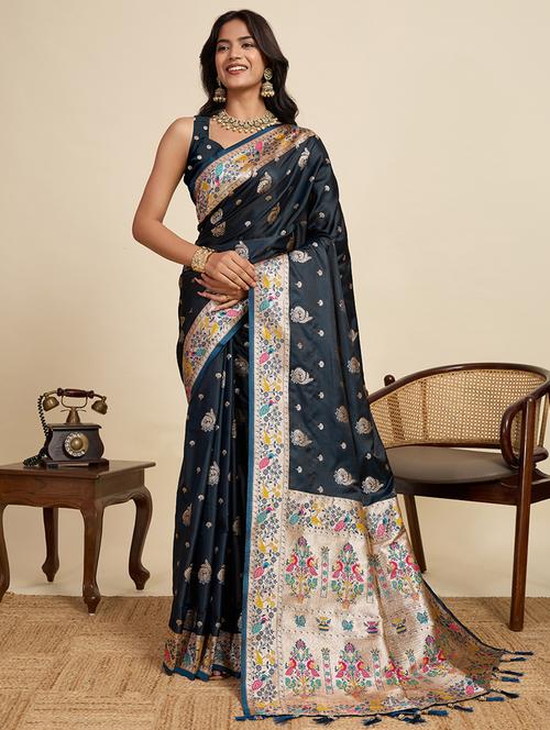 women self design banarasi saree with blouse - 22058801 - Very Small Image - 1