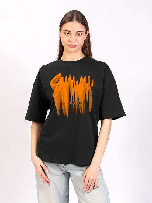 women printed shrort sleeve oversized t-shirt - 22059513 - Very Small Image - 1