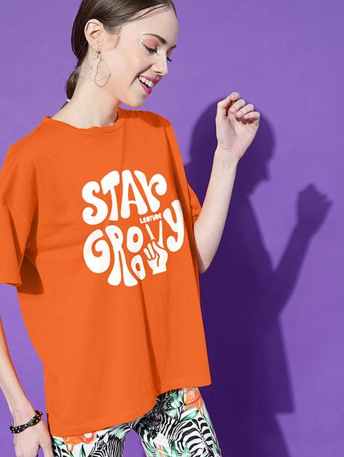 women printed shrort sleeve oversized t-shirt - 22059561 - Very Small Image - 1