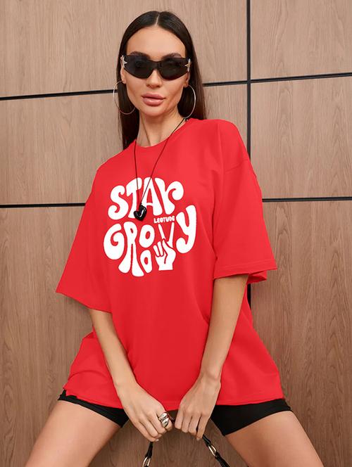 women printed shrort sleeve oversized t-shirt - 22059583 - Very Small Image - 1