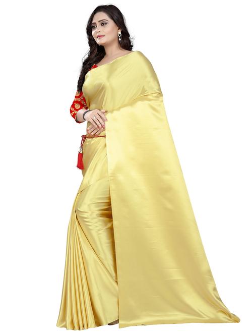 women solid plain saree with blouse - 22060471 - Very Small Image - 1