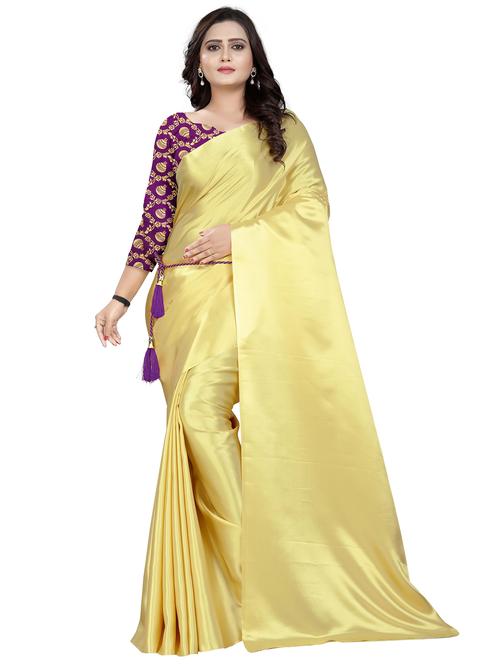 women solid plain saree with blouse - 22060494 - Very Small Image - 1