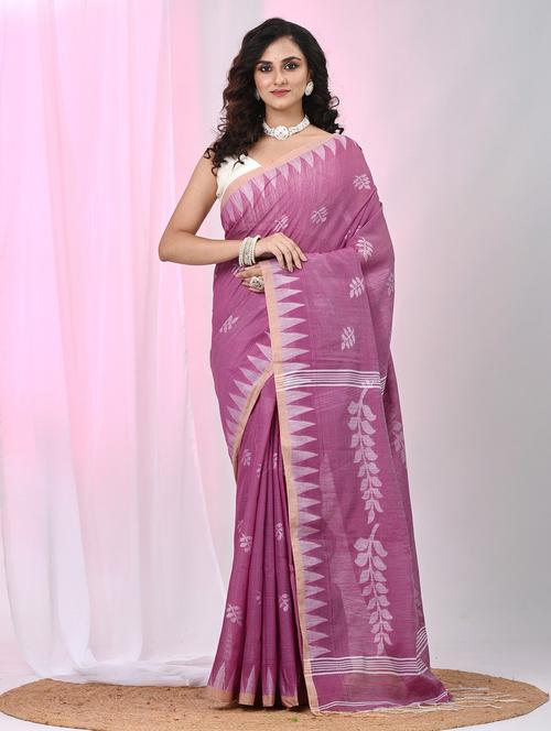 women self design handloom saree with blouse - 22060678 - Very Small Image - 1