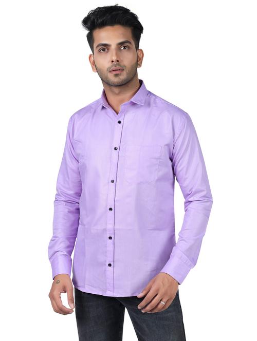 men solid collared long sleeve regular fit shirt - 22060961 - Very Small Image - 1