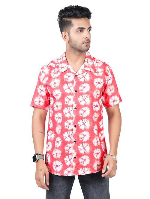 men printed collared short sleeve regular fit shirt - 22061019 - Very Small Image - 1