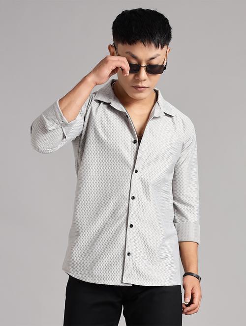 men textured long sleeve regular fit shirt - 22061050 - Very Small Image - 1