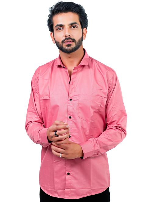 men solid collared long sleeve regular fit shirt - 22061070 - Very Small Image - 1