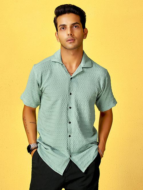 men solid short sleeve regular fit shirt - 22061278 - Very Small Image - 1