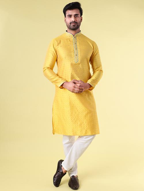 men mandarin neck kurta pyjama ethnic wear set - 22061828 - Very Small Image - 1