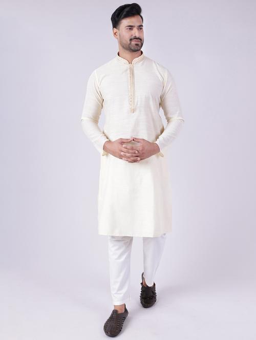 men mandarin neck kurta pyjama ethnic wear set - 22061835 - Very Small Image - 1