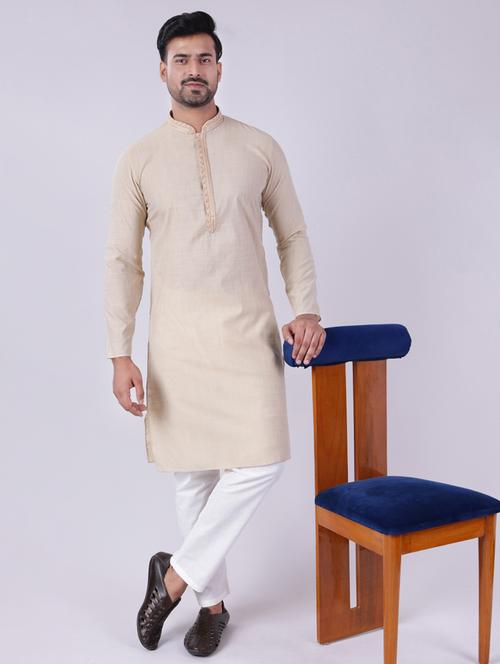 men mandarin neck kurta pyjama ethnic wear set - 22061837 - Very Small Image - 1