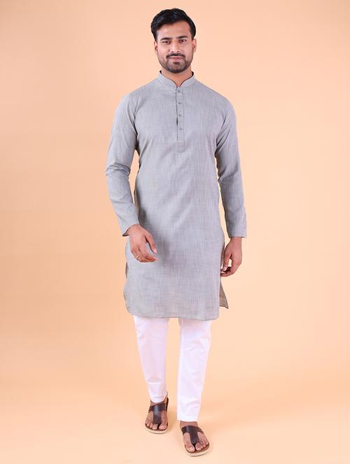men mandarin neck kurta pyjama ethnic wear set - 22061849 - Very Small Image - 1