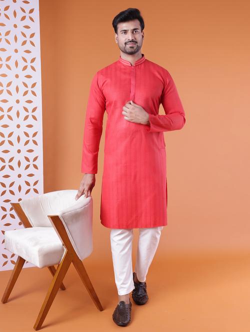 men mandarin neck kurta pyjama ethnic wear set - 22061867 - Very Small Image - 1