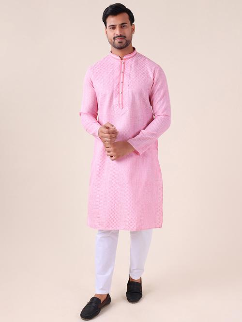 men mandarin neck kurta pyjama ethnic wear set - 22061874 - Very Small Image - 1