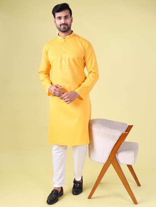 men mandarin neck kurta pyjama ethnic wear set - 22061893 - Very Small Image - 1