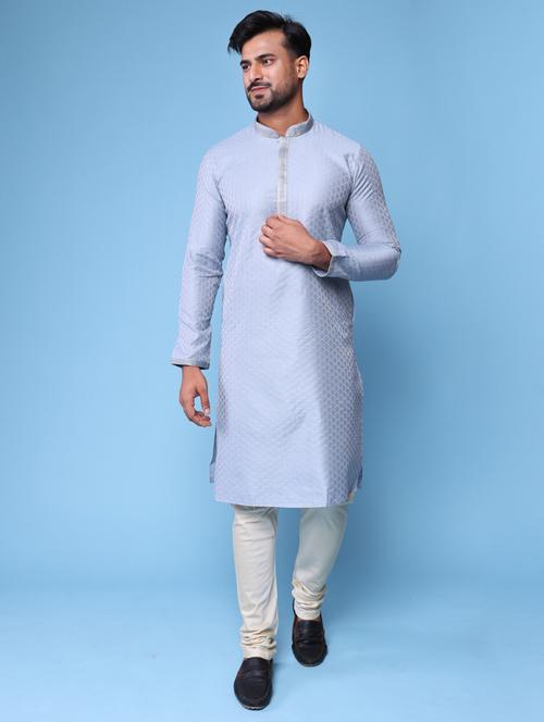 men mandarin neck kurta pyjama ethnic wear set - 22061908 - Very Small Image - 1