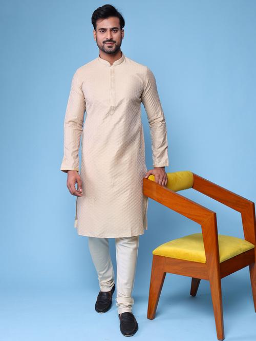 men mandarin neck kurta pyjama ethnic wear set - 22061909 - Very Small Image - 1