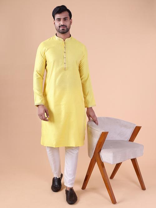 men mandarin neck kurta pyjama ethnic wear set - 22061910 - Very Small Image - 1