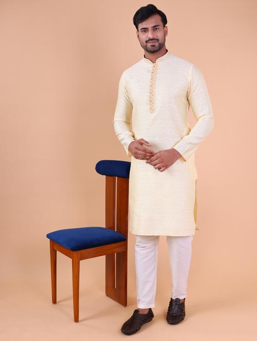 men mandarin neck kurta pyjama ethnic wear set - 22061924 - Very Small Image - 1