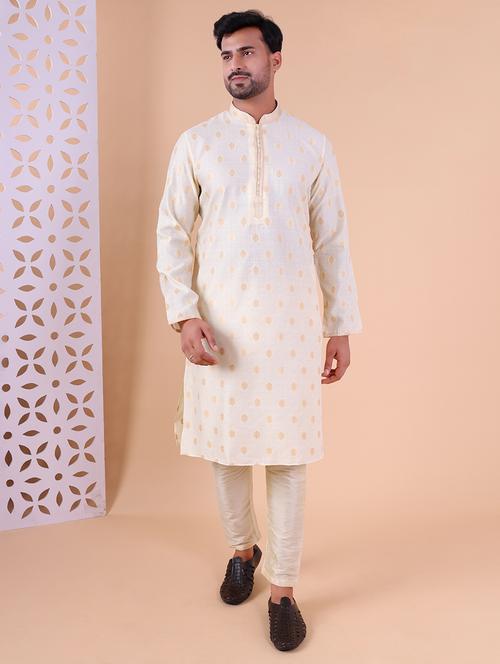 men mandarin neck kurta pyjama ethnic wear set - 22061956 - Very Small Image - 1