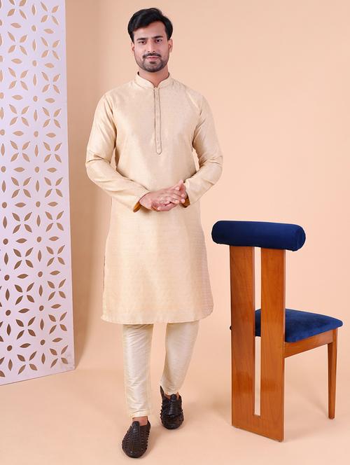 men mandarin neck kurta pyjama ethnic wear set - 22061957 - Very Small Image - 1