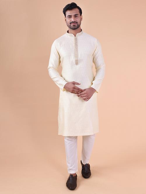 men mandarin neck kurta pyjama ethnic wear set - 22061963 - Very Small Image - 1
