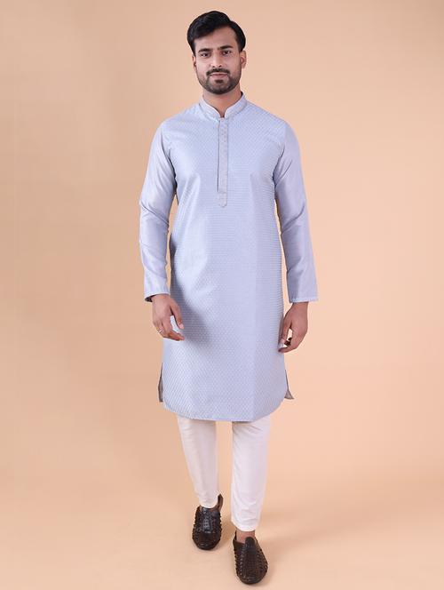 men mandarin neck kurta pyjama ethnic wear set - 22061975 - Very Small Image - 1