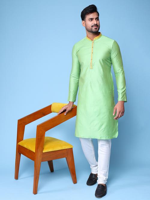 men mandarin neck kurta pyjama ethnic wear set - 22061981 - Very Small Image - 1