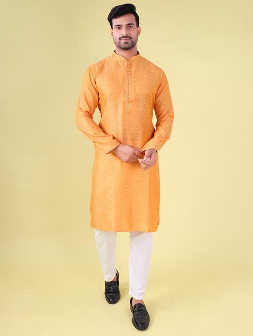 men mandarin neck kurta pyjama ethnic wear set - 22061997 - Very Small Image - 1