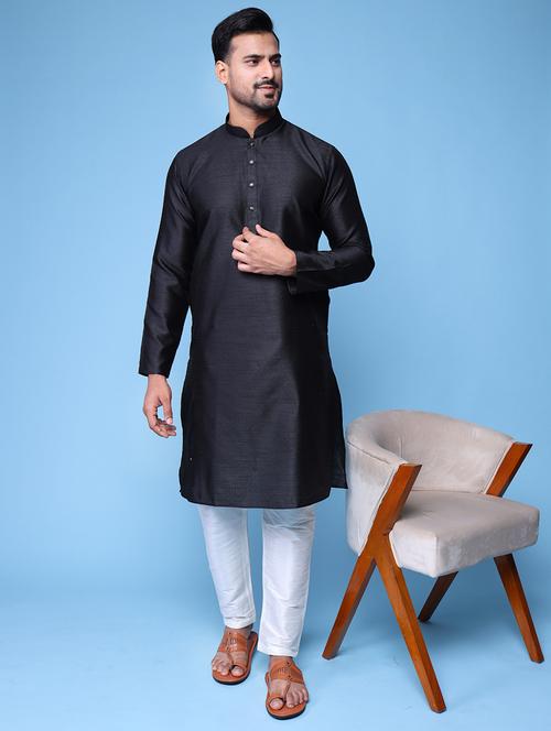 men mandarin neck kurta pyjama ethnic wear set - 22062002 - Very Small Image - 1