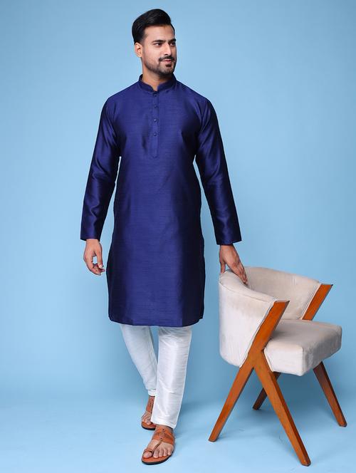 men mandarin neck kurta pyjama ethnic wear set - 22062006 - Very Small Image - 1