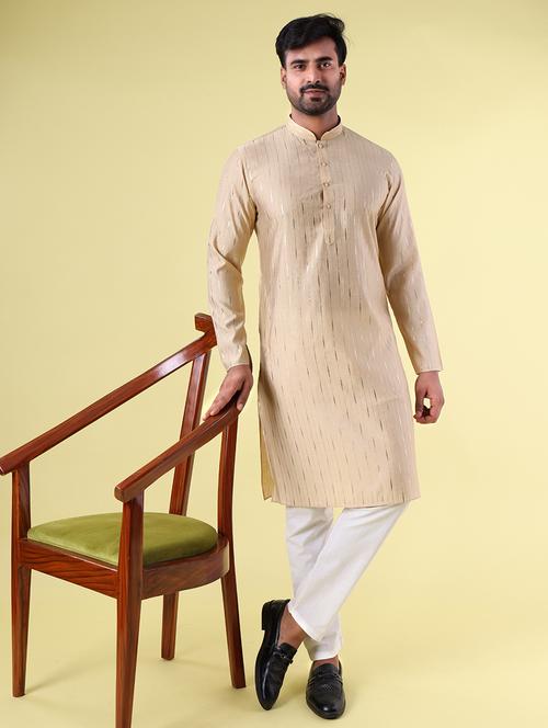 men mandarin neck kurta pyjama ethnic wear set - 22062009 - Very Small Image - 1