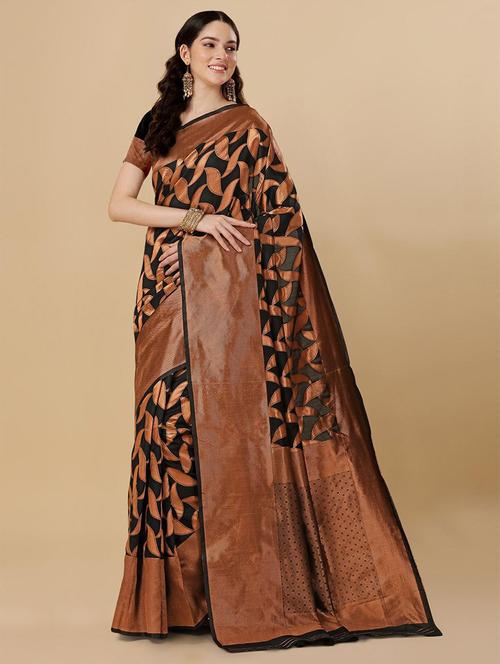 women self design banarasi saree with blouse - 22062120 - Very Small Image - 1