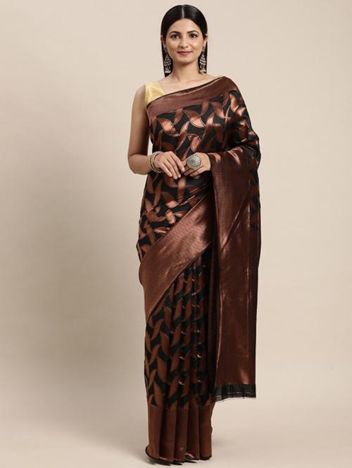women self design banarasi saree with blouse - 22062121 - Very Small Image - 1