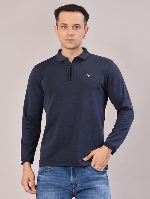 men solid long sleeve regular fit polo t-shirt - 22062332 - Very Small Image - 1