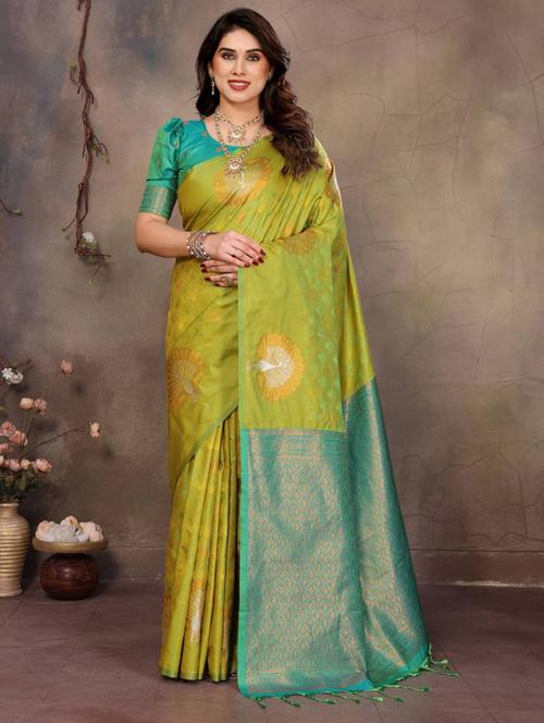 women self design banarasi saree with blouse - 22063843 - Very Small Image - 1