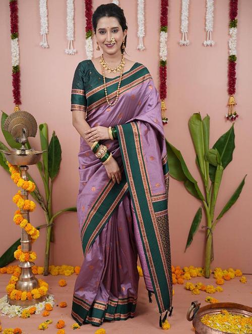 multi colored silk banarasi saree with blouse - 22063857 - Very Small Image - 1